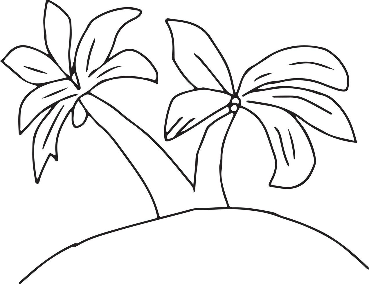 panoramic sketch of a beach scene vector