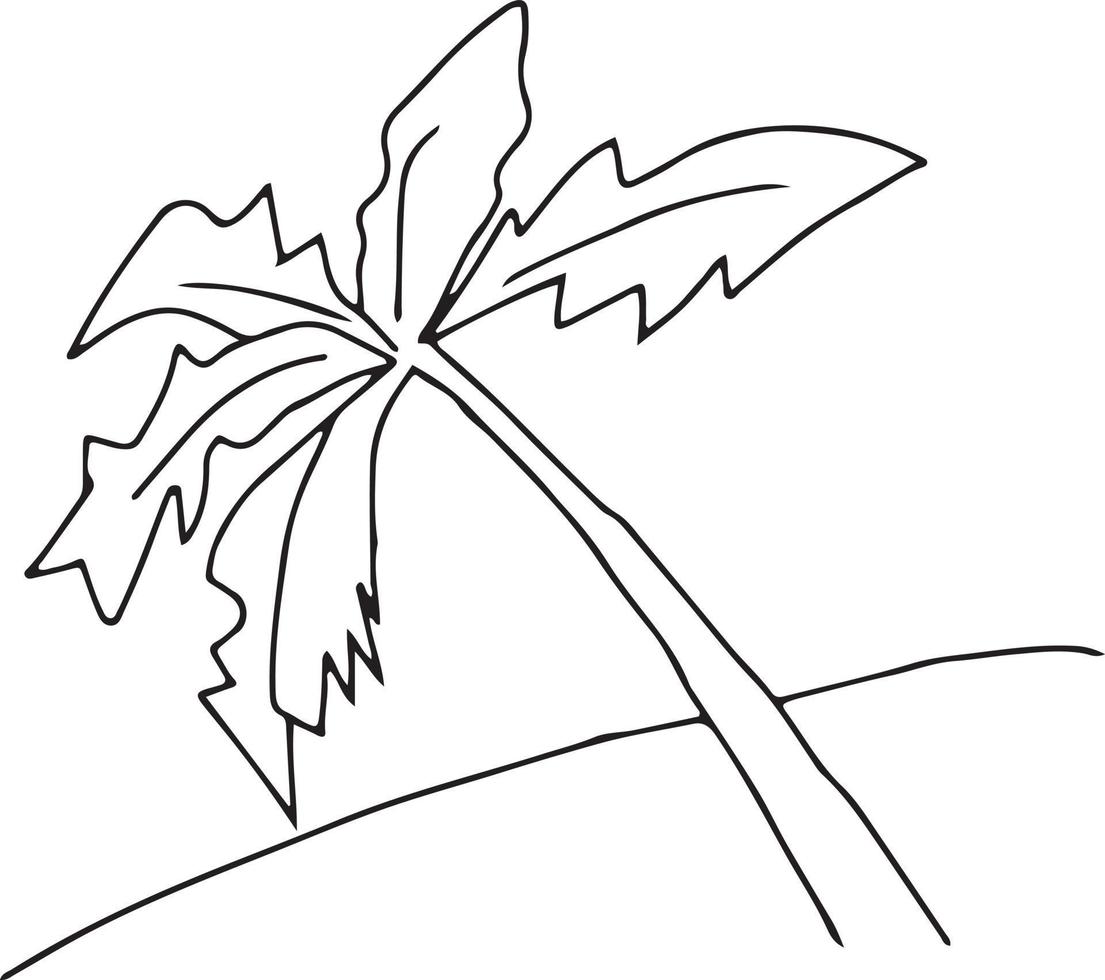 panoramic sketch of a beach scene vector