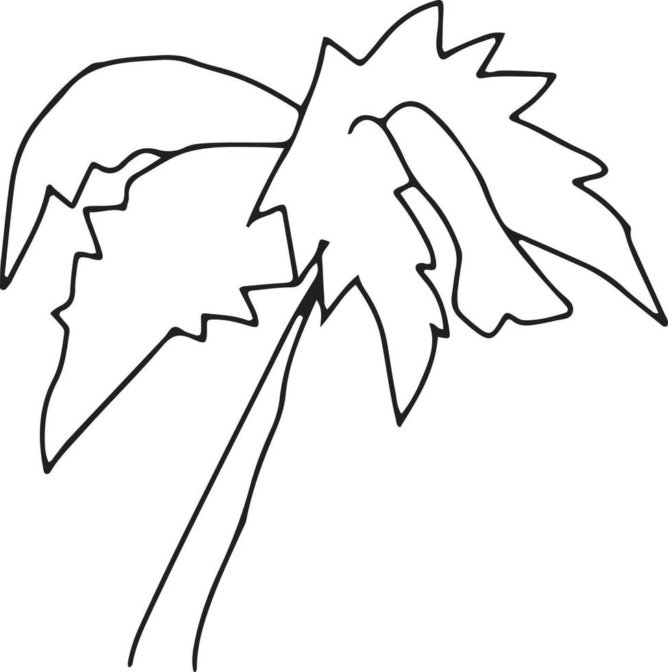 panoramic sketch of a beach scene vector