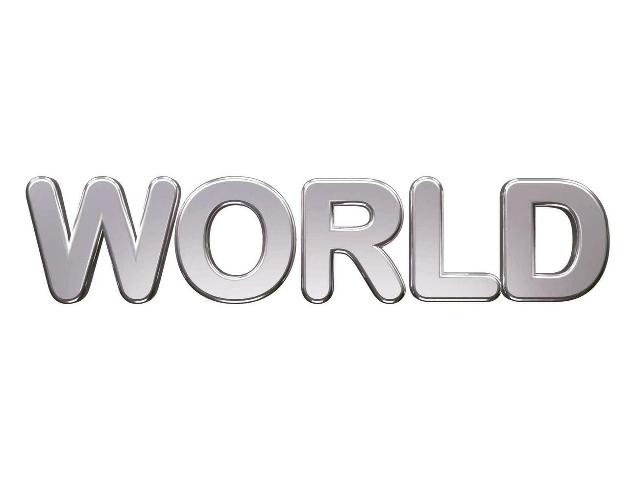 World text effect vector