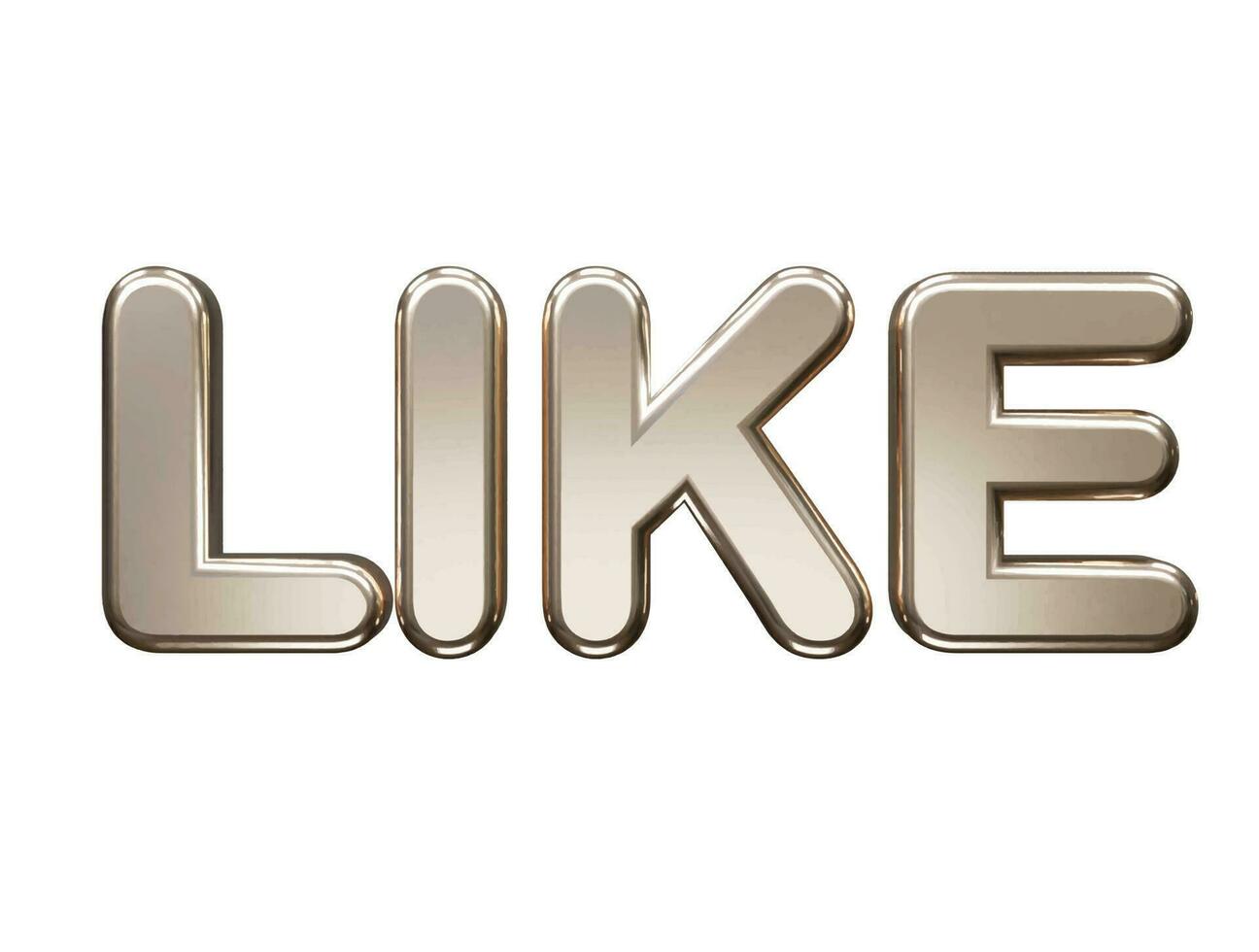Like text effect vector