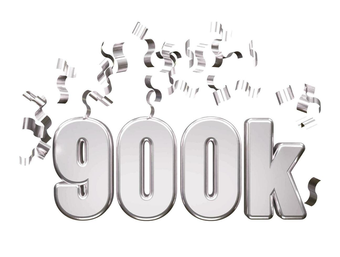 Follower text effect vector illustration 3d rendering