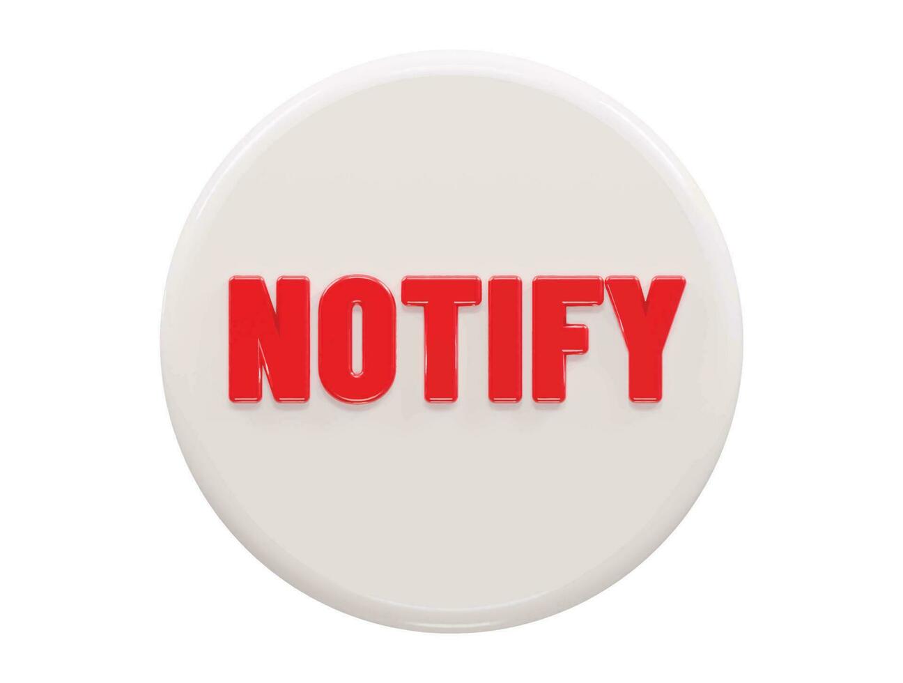 Notify text effect vector