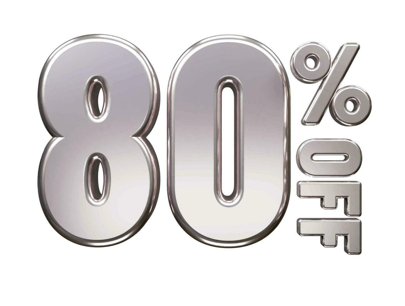 Percent off discount sale vector 3d rendering