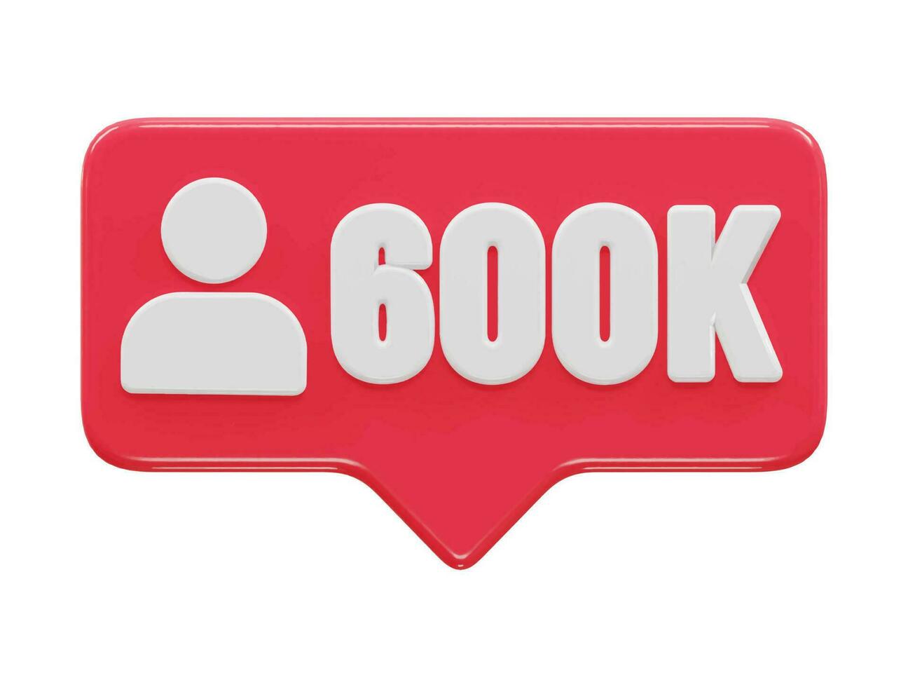 Like react icon 3d rendering vector illustration