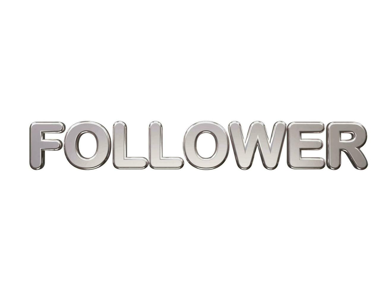 Follower text effect vector illustration