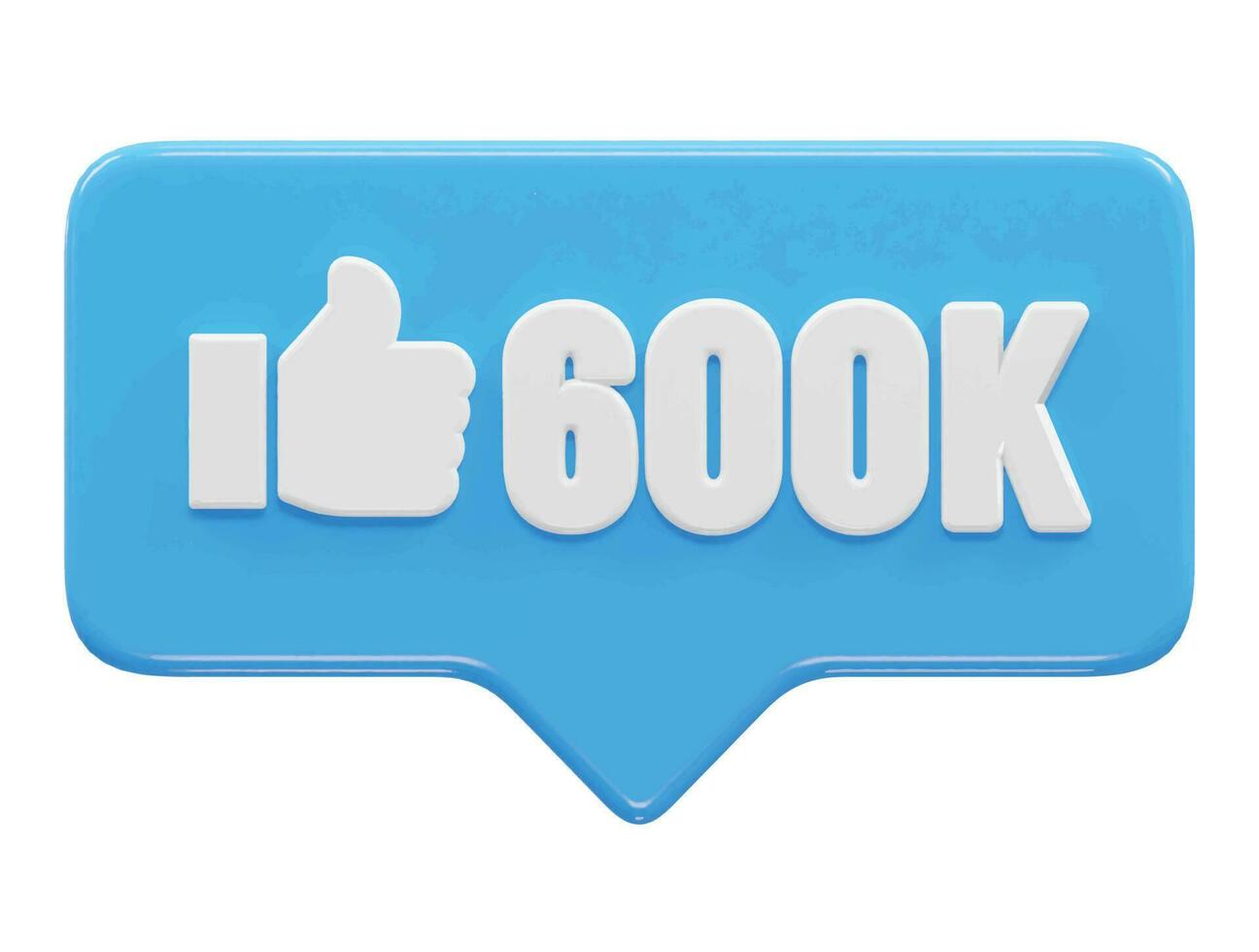 Like react icon 3d rendering vector illustration