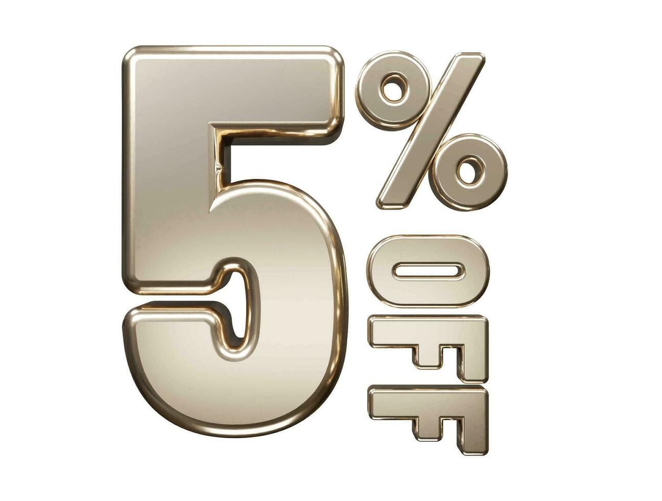 3d rendering percent of vector transparent illustration