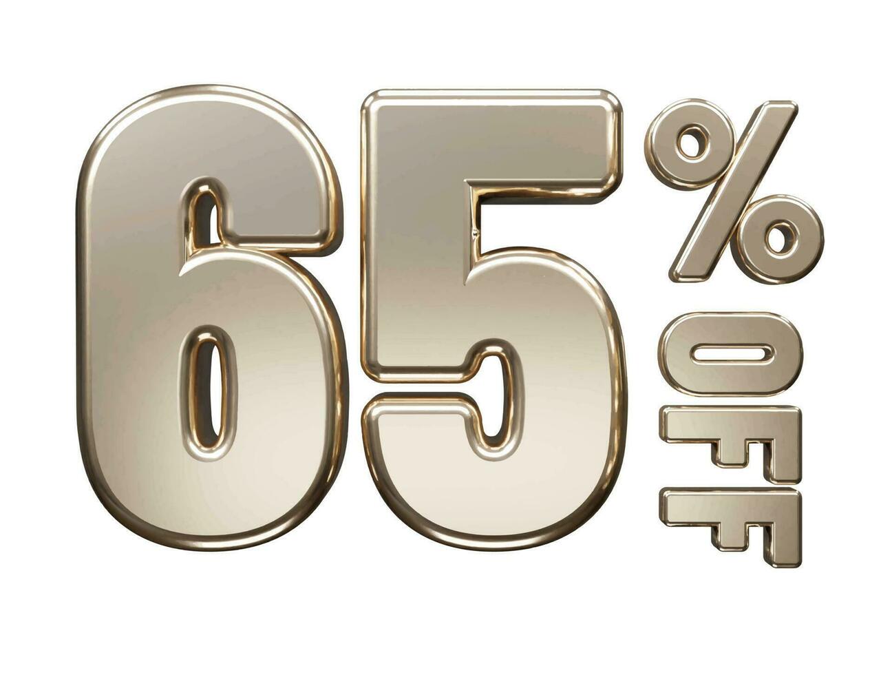 Percent off discount sale vector 3d rendering