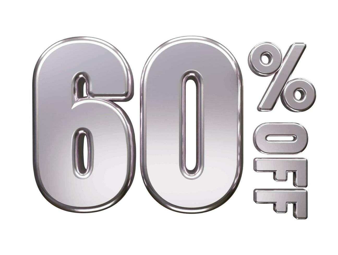 Percent off discount sale vector 3d rendering