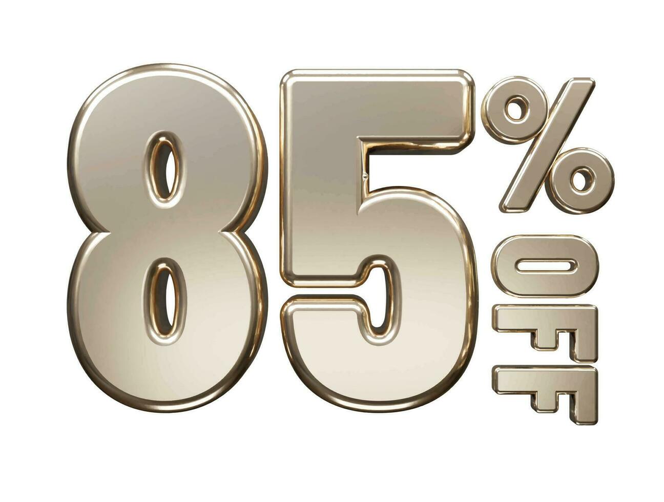 Percent off discount sale vector 3d rendering