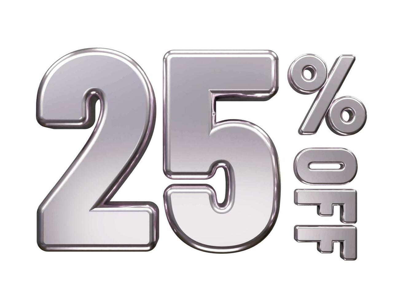 Percent off discount sale vector 3d rendering