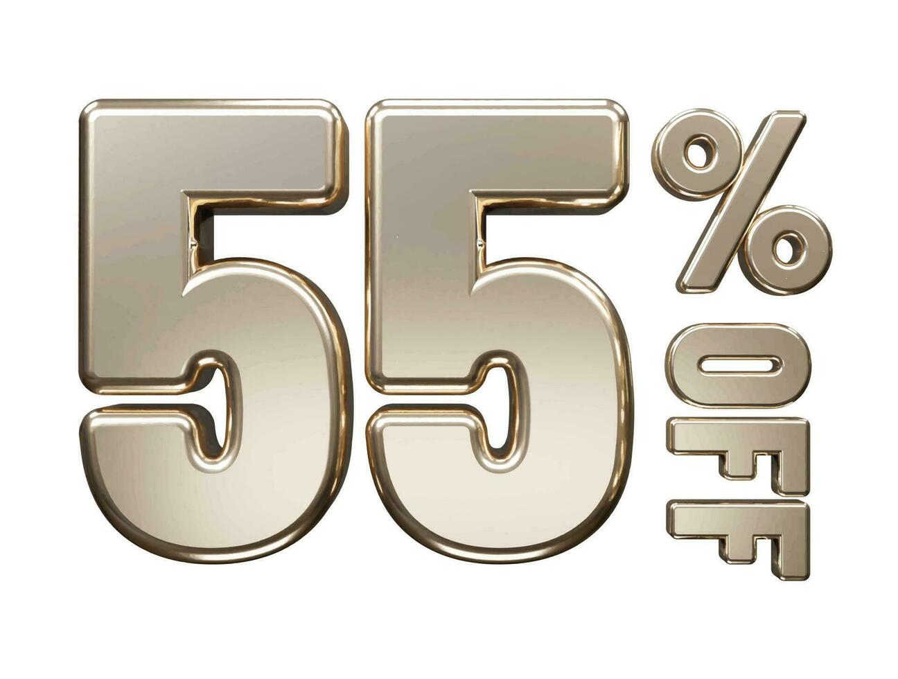 Percent off discount sale vector 3d rendering