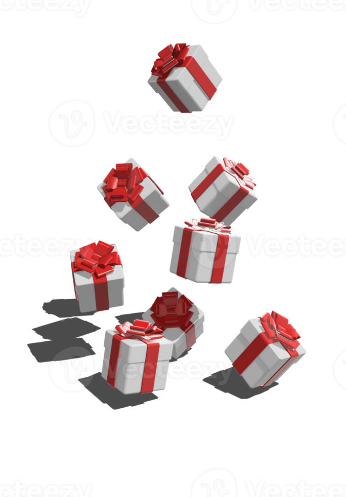 Gift box present box 3d model png