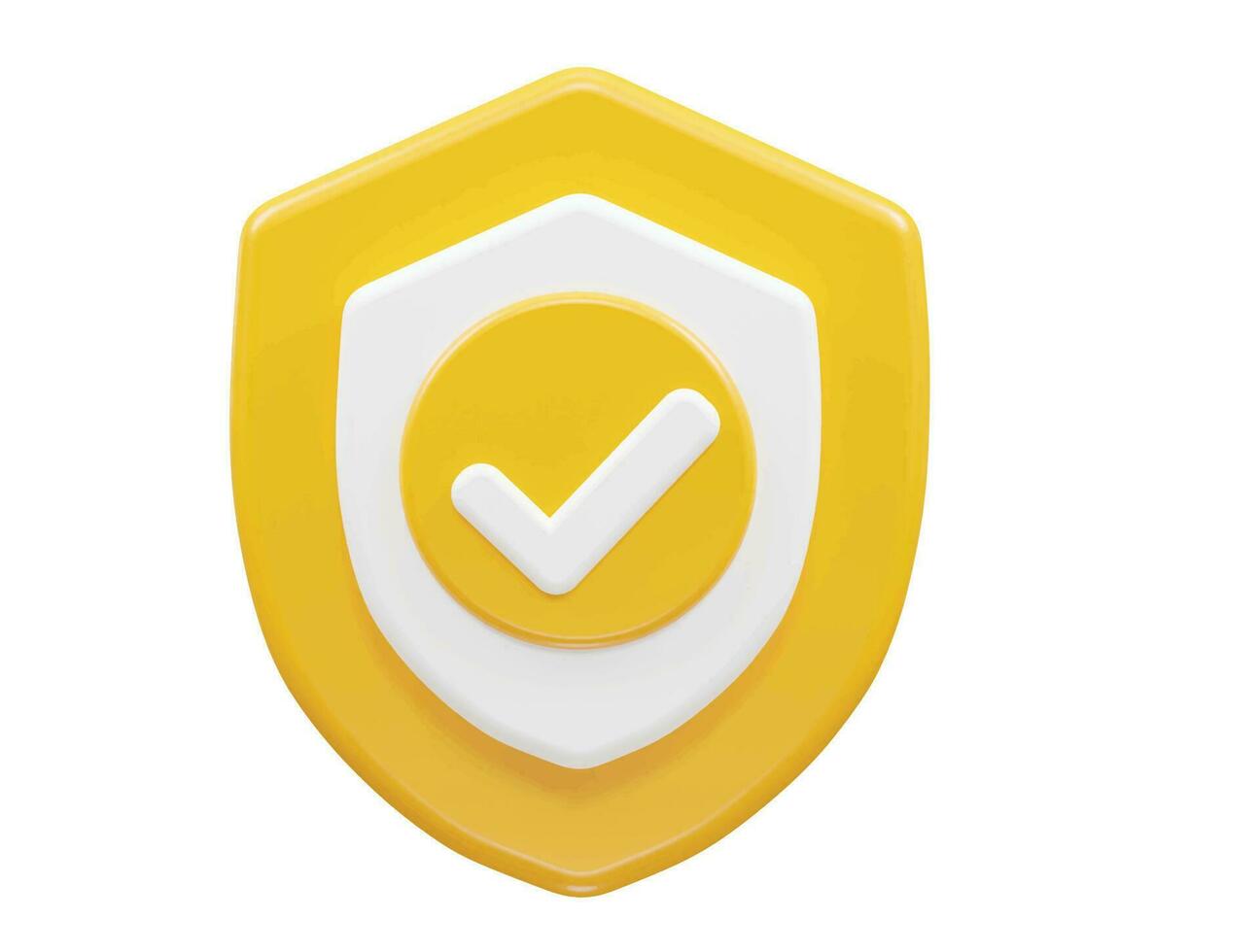 Verified icon 3d rendering vector illustration