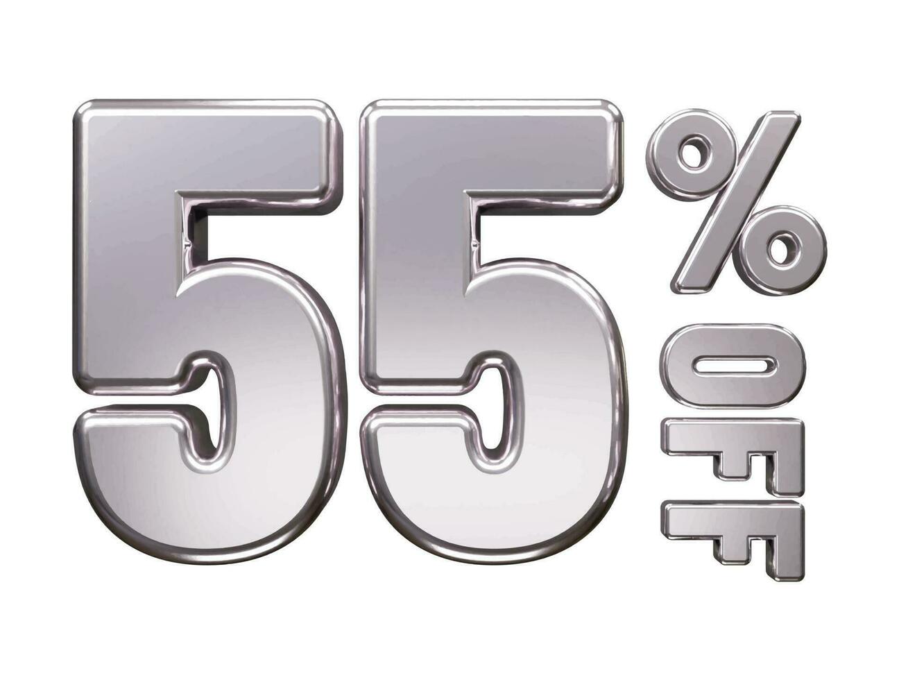 Percent off discount sale vector 3d rendering