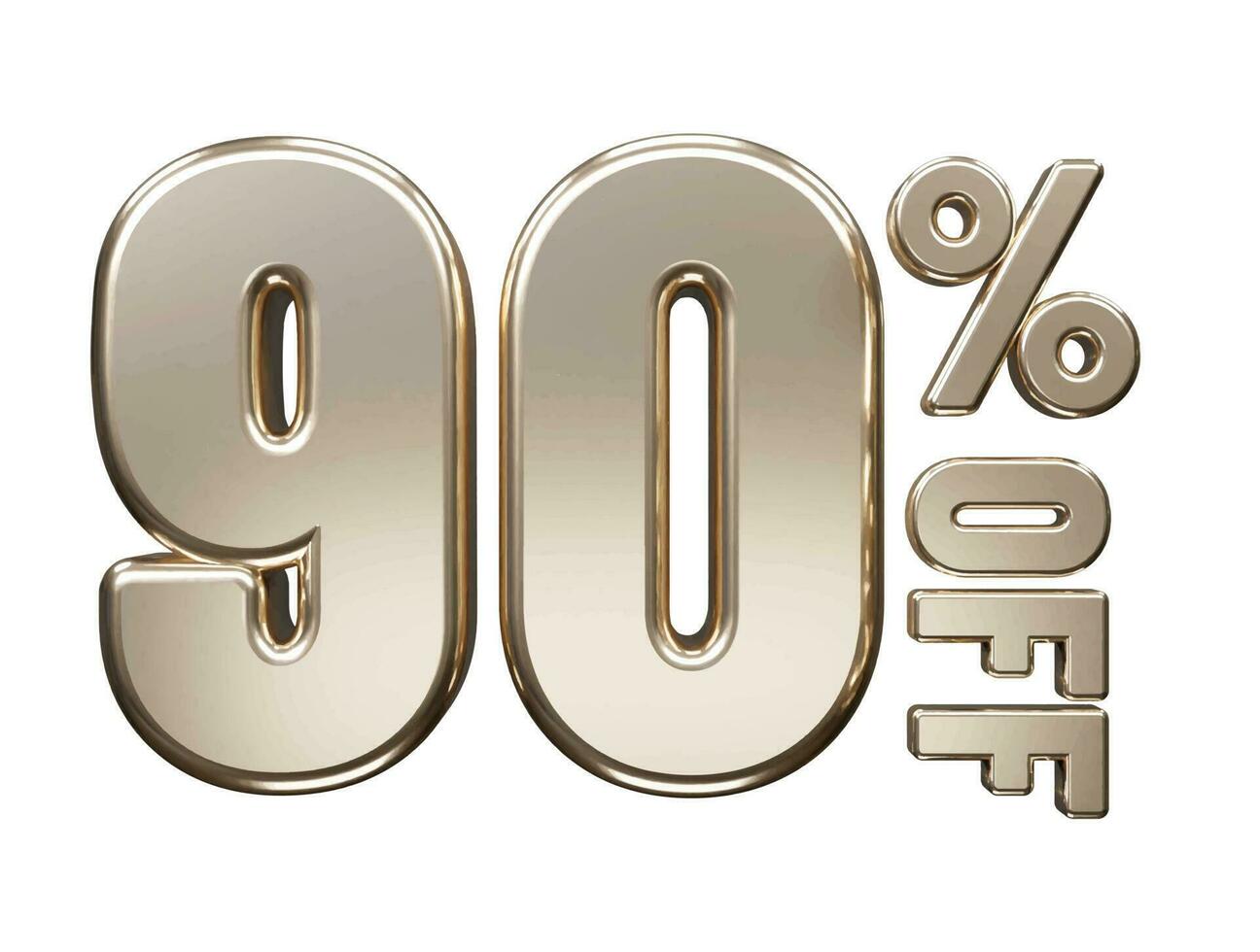 Percent off discount sale vector 3d rendering