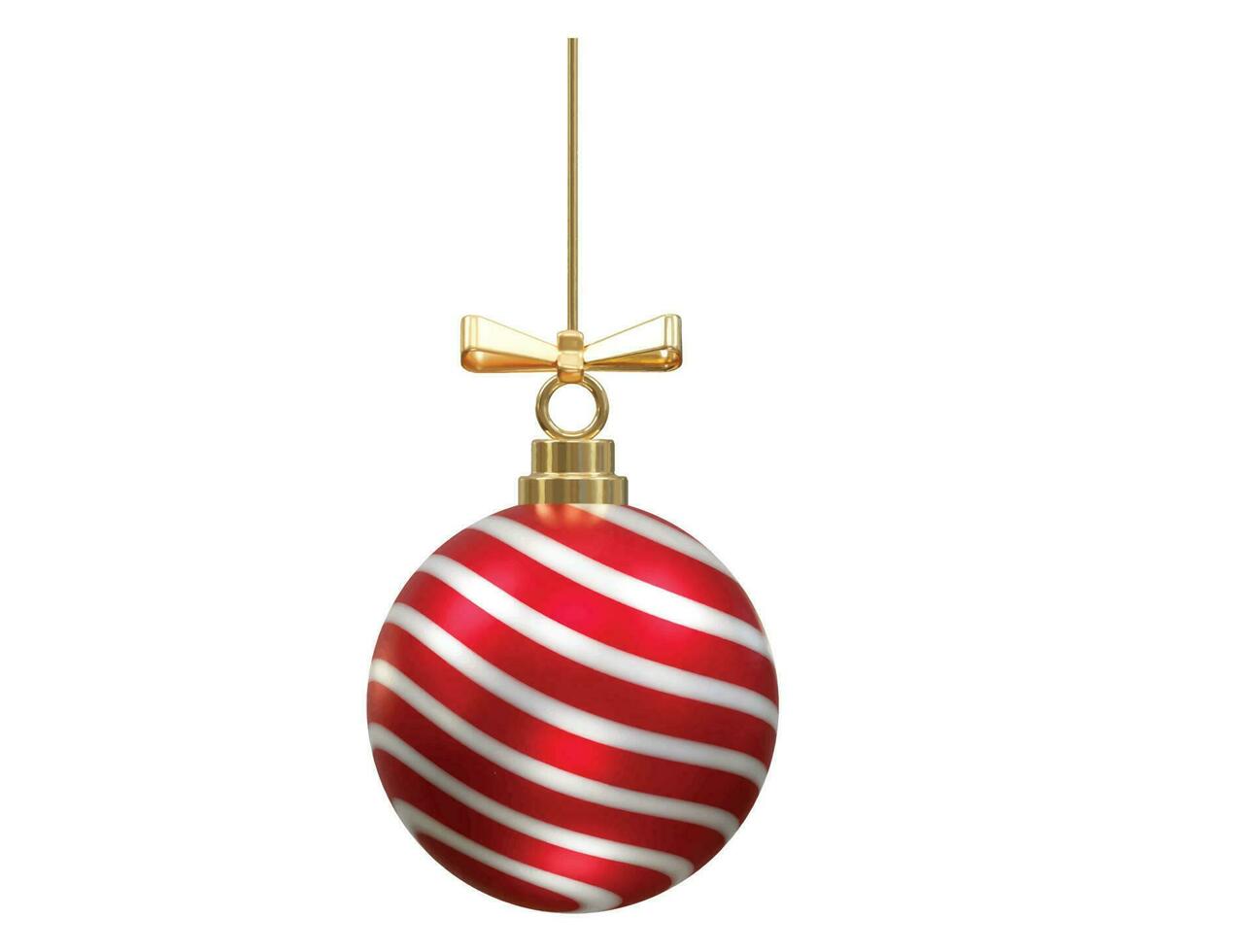 Christmas ball icon vector design transparent 3d rendering