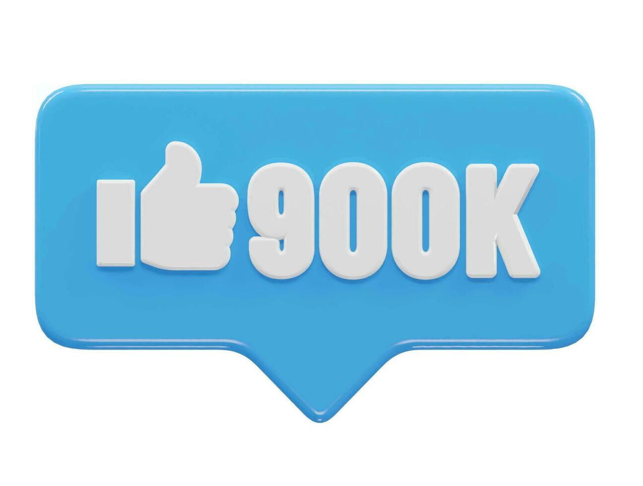 Like react icon 3d rendering vector illustration