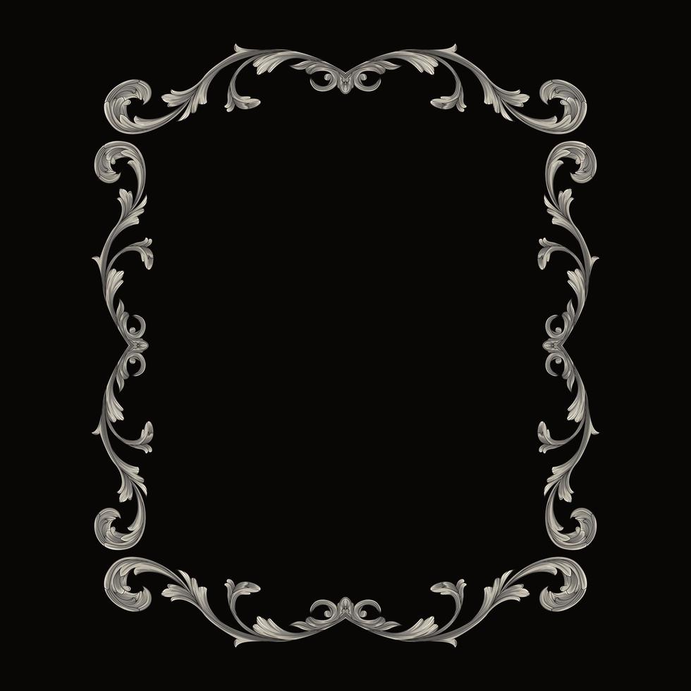 Hand drawn vintage border illustration vector