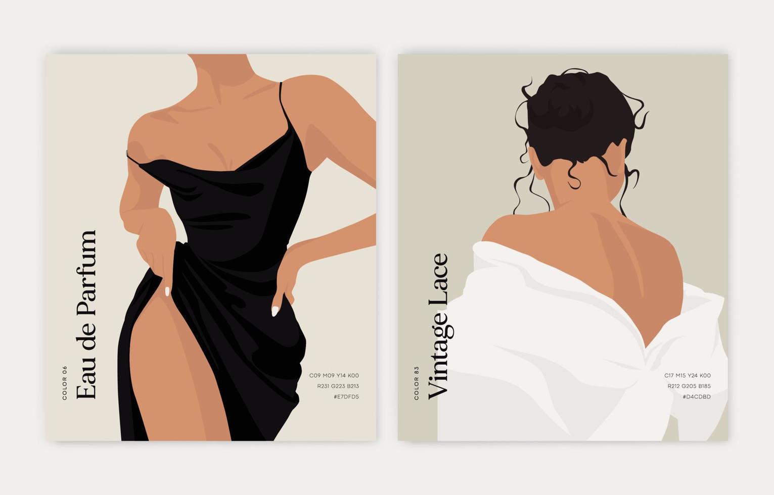 Set woman vector figure. Contemporary art. Fashion female figure in modern style. Vector illustration in hand drawn flat style