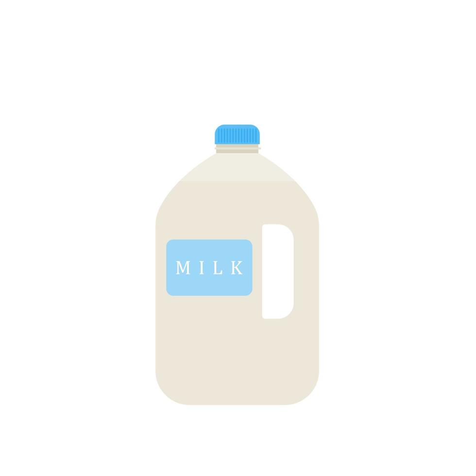 un paquete de ilustración de vector de diseño plano de leche fresca.