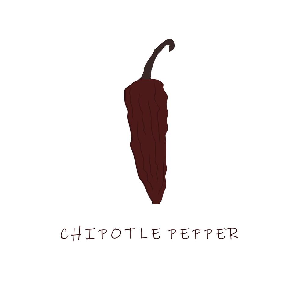 chipotle pepper flat design vector illustration