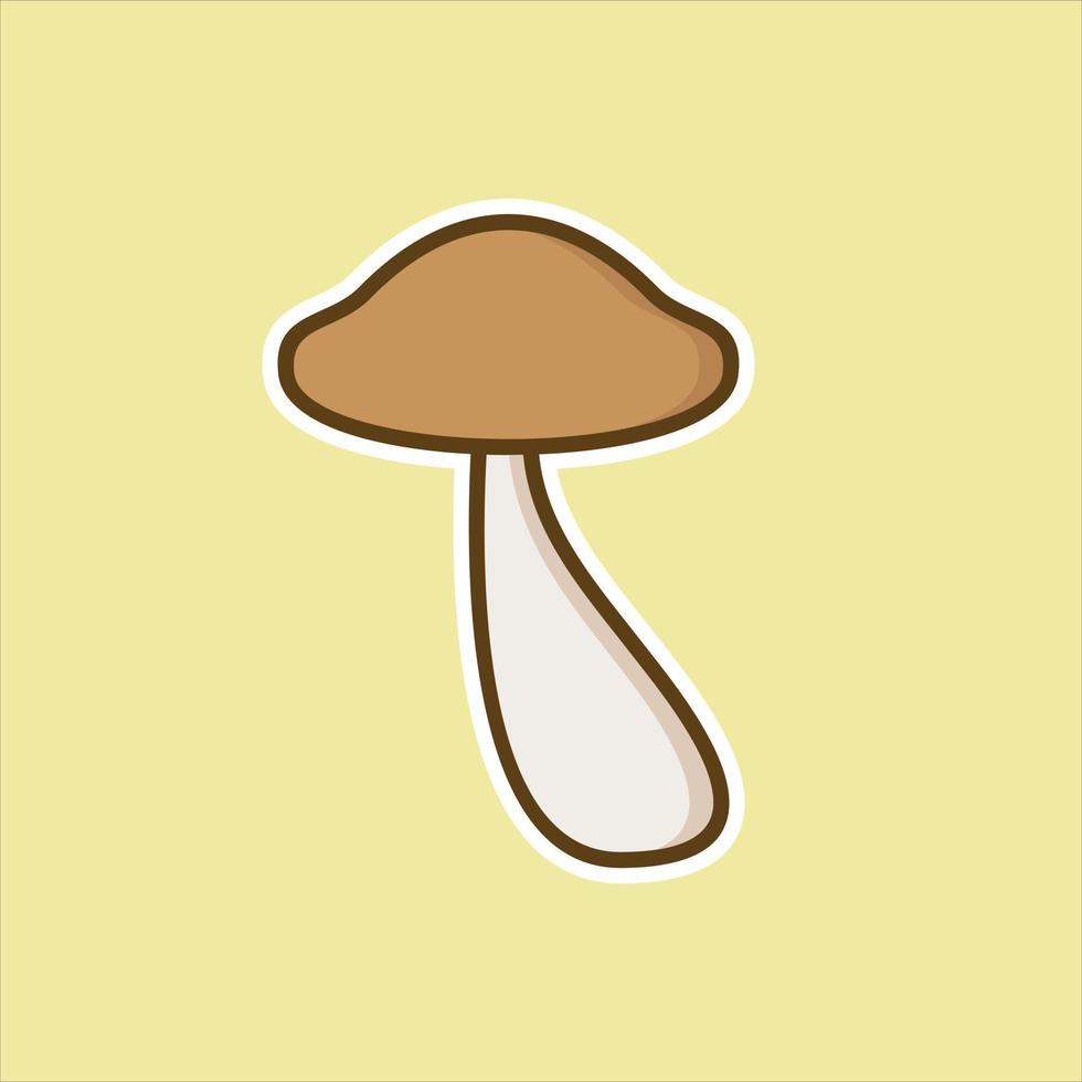 mushroom flat design vector illustration. fungus icon