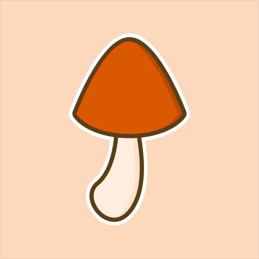 mushroom flat design vector illustration. fungus icon