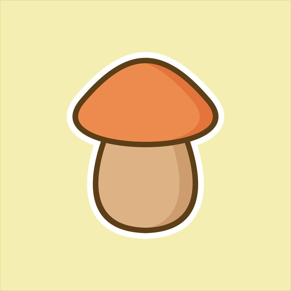 mushroom flat design vector illustration. fungus icon