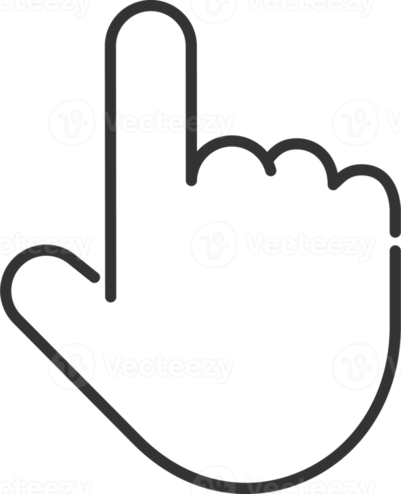 gestes de la main. langue des doigts et des signes. icône de contour png