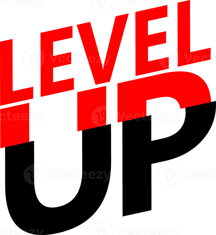 Level up. Half Cut Isolate png