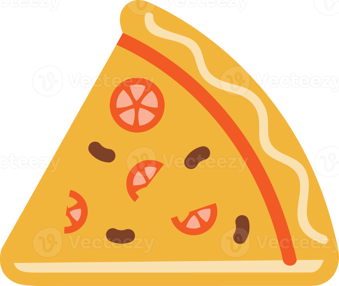 tranche de pizza icône illustration png