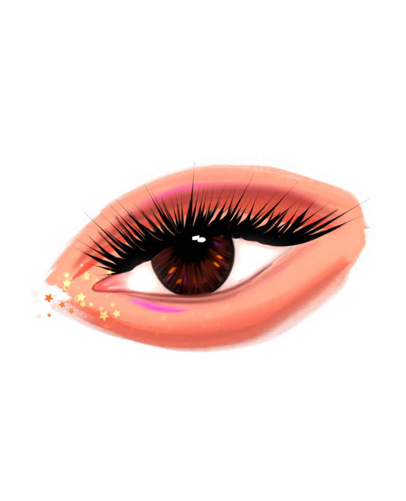 beautiful girl eye make-up paint png