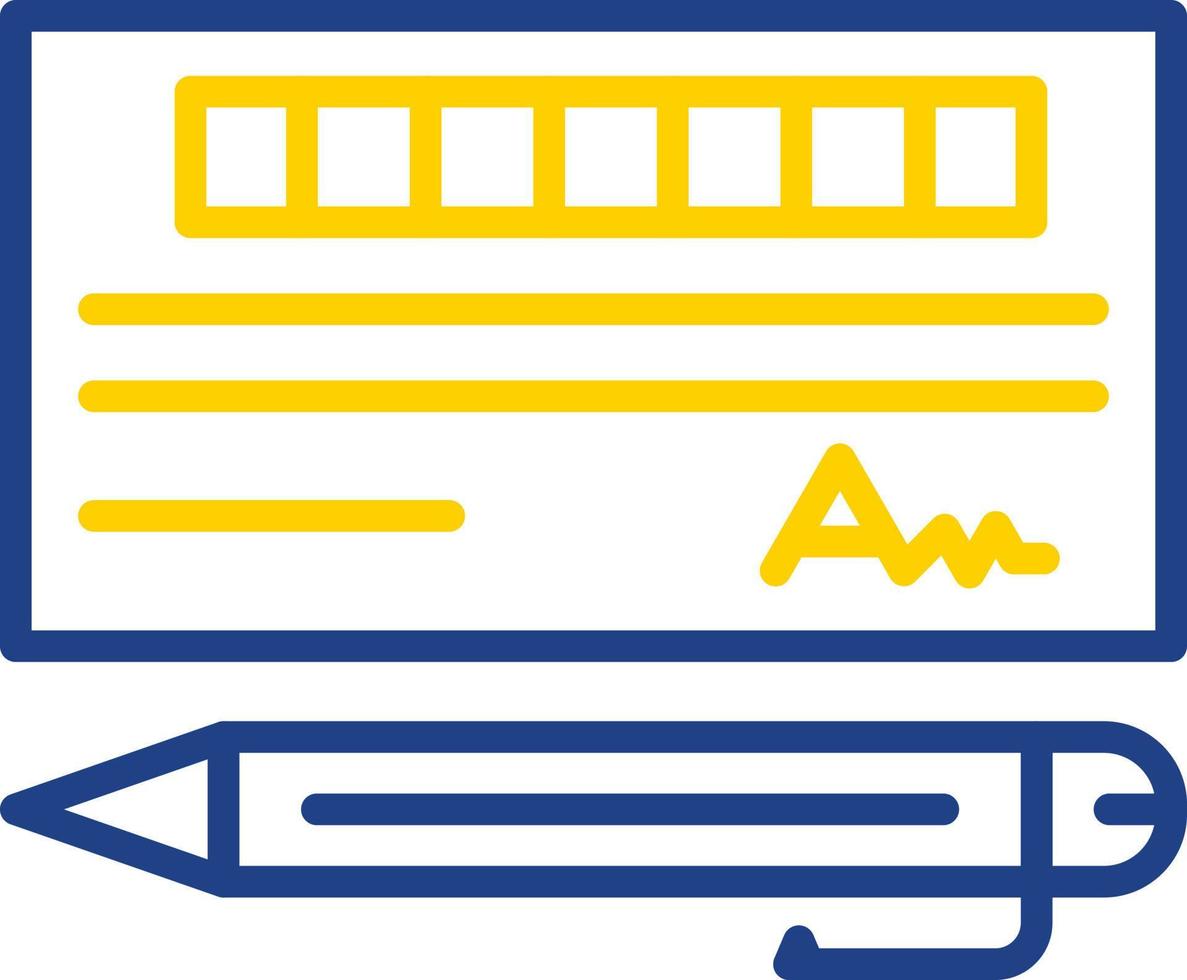 Bank Check Vector Icon Design