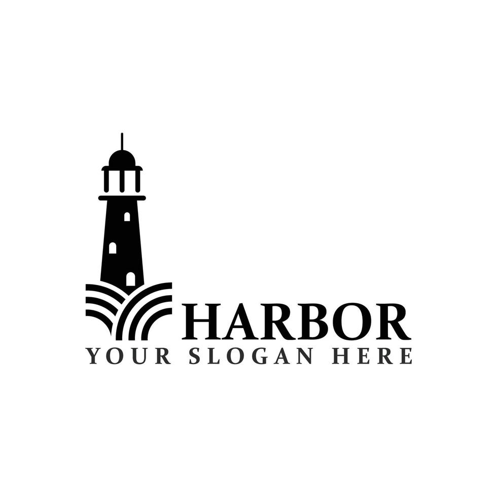 Lighthouse icon logo and vector illustration beacon tower design