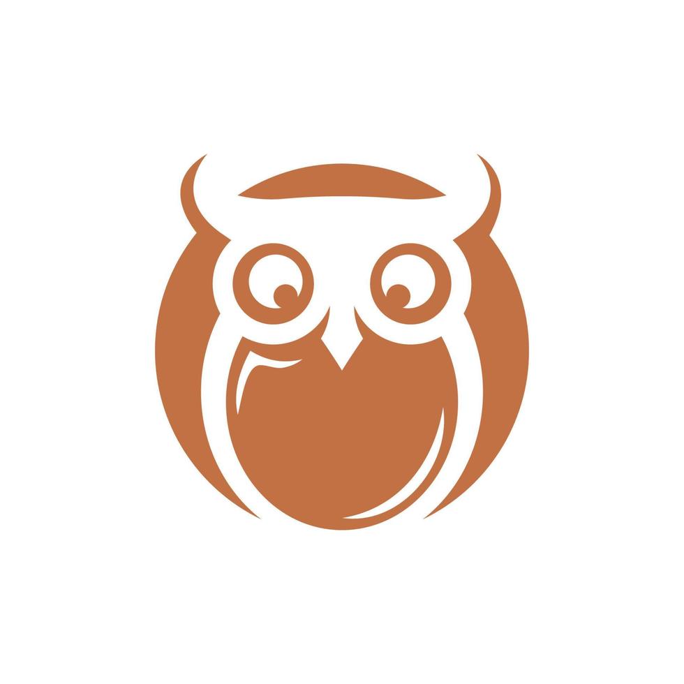 Owl logo icon design animal and simple business vector