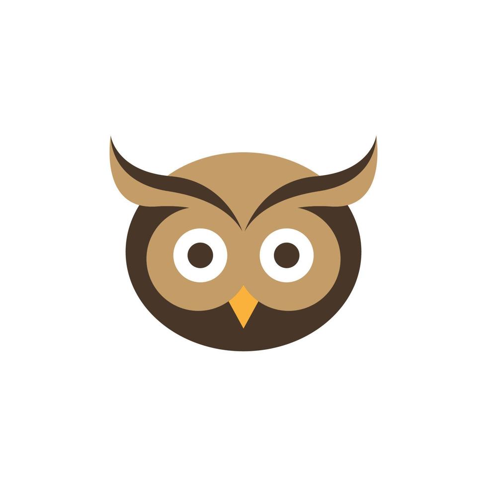 Owl logo icon design animal and simple business vector