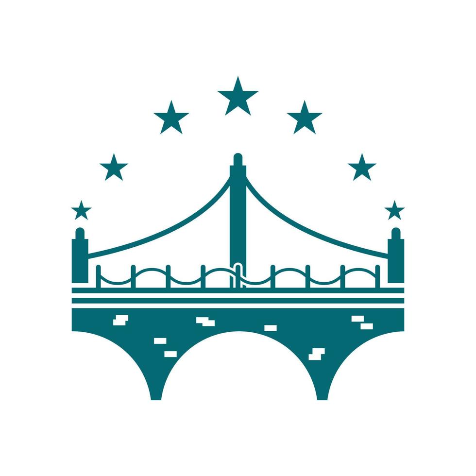 Bridge logo icon design and business symbol vector