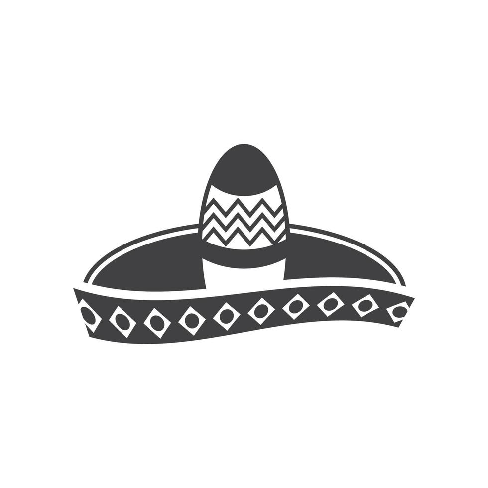 icono de logotipo de diseño de vector de sombrero simple