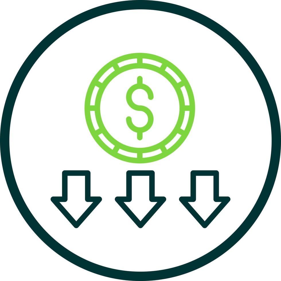 Money Loss Vector Icon Design