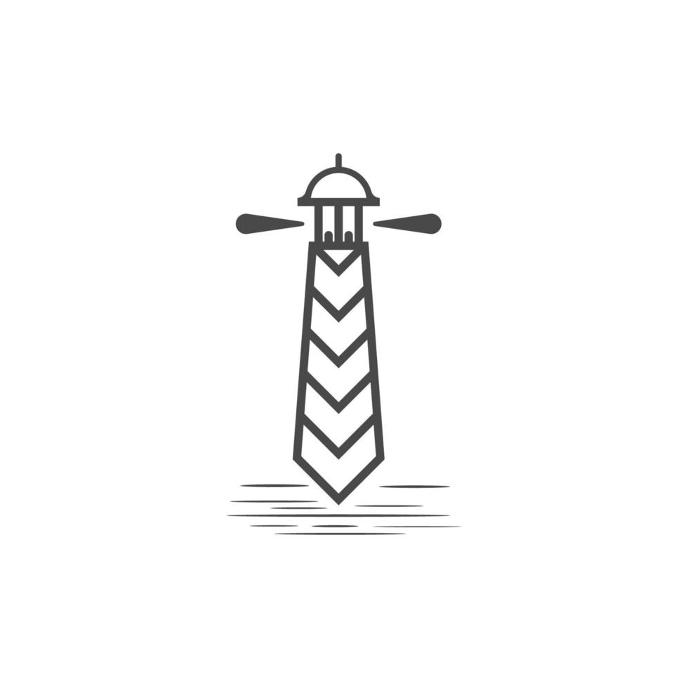 Lighthouse icon logo and vector illustration beacon tower design