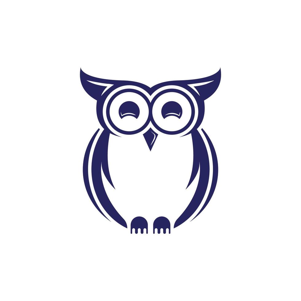 Owl logo icon design animal and simple business vector