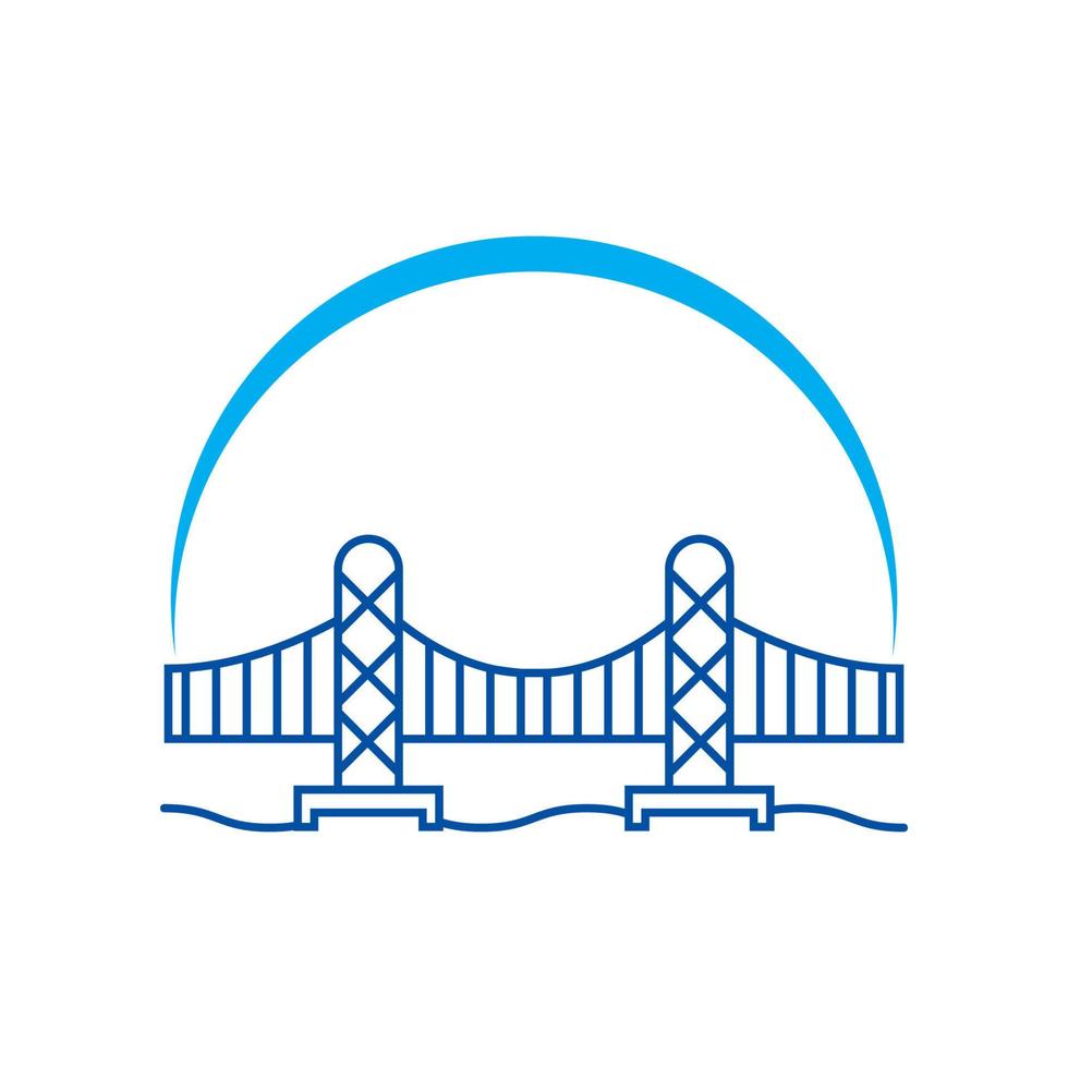 Bridge logo icon design and business symbol vector