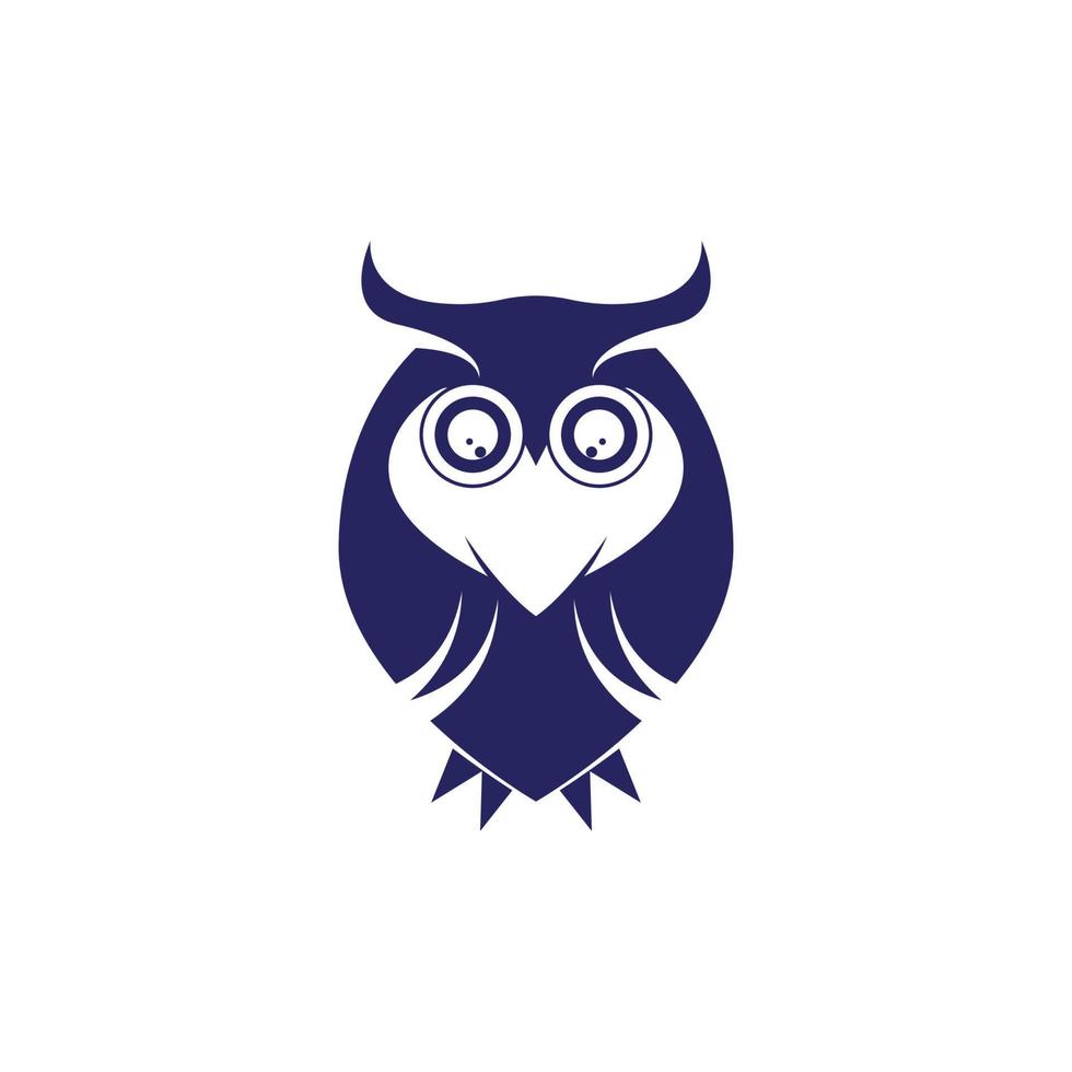 Owl logo icon design animal and simple business vector