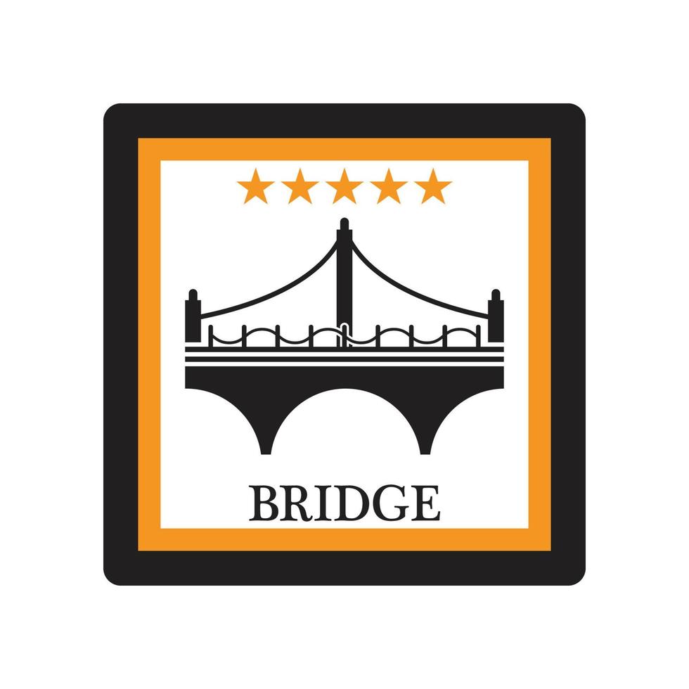 Bridge logo icon design and business symbol vector