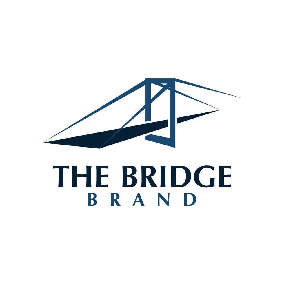 diseño de icono de logotipo de puente y símbolo de negocio vector