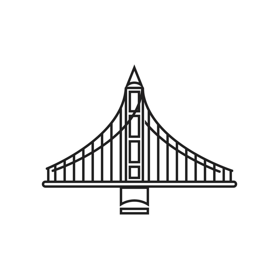 diseño de icono de logotipo de puente y símbolo de negocio vector