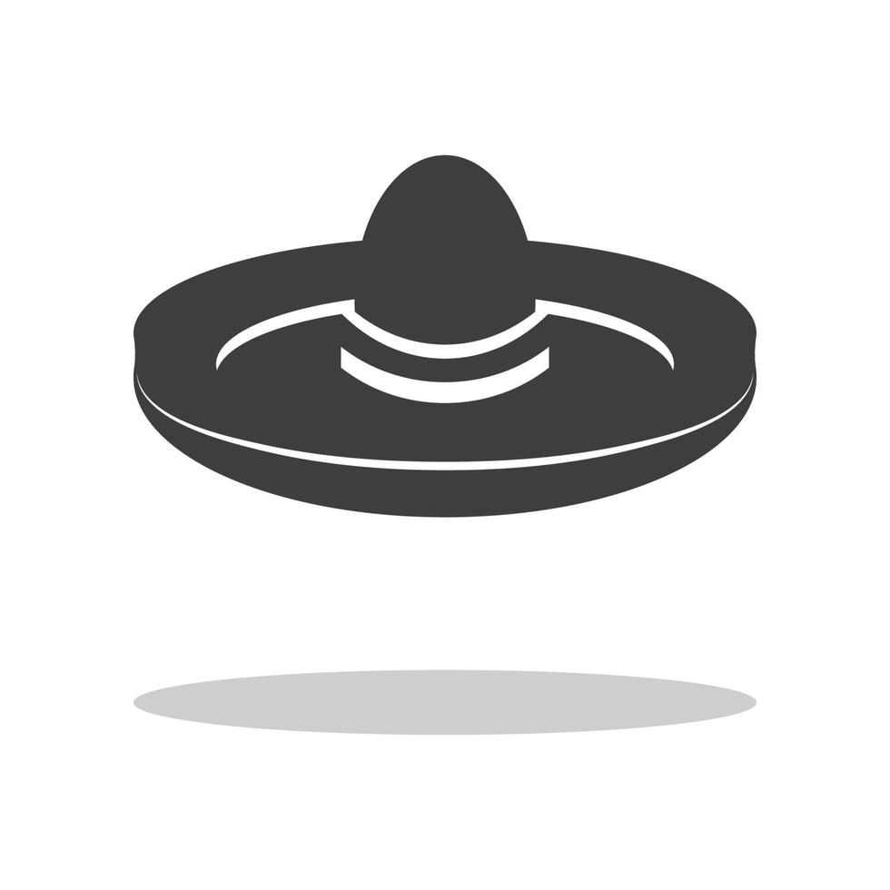 icono de logotipo de diseño de vector de sombrero simple