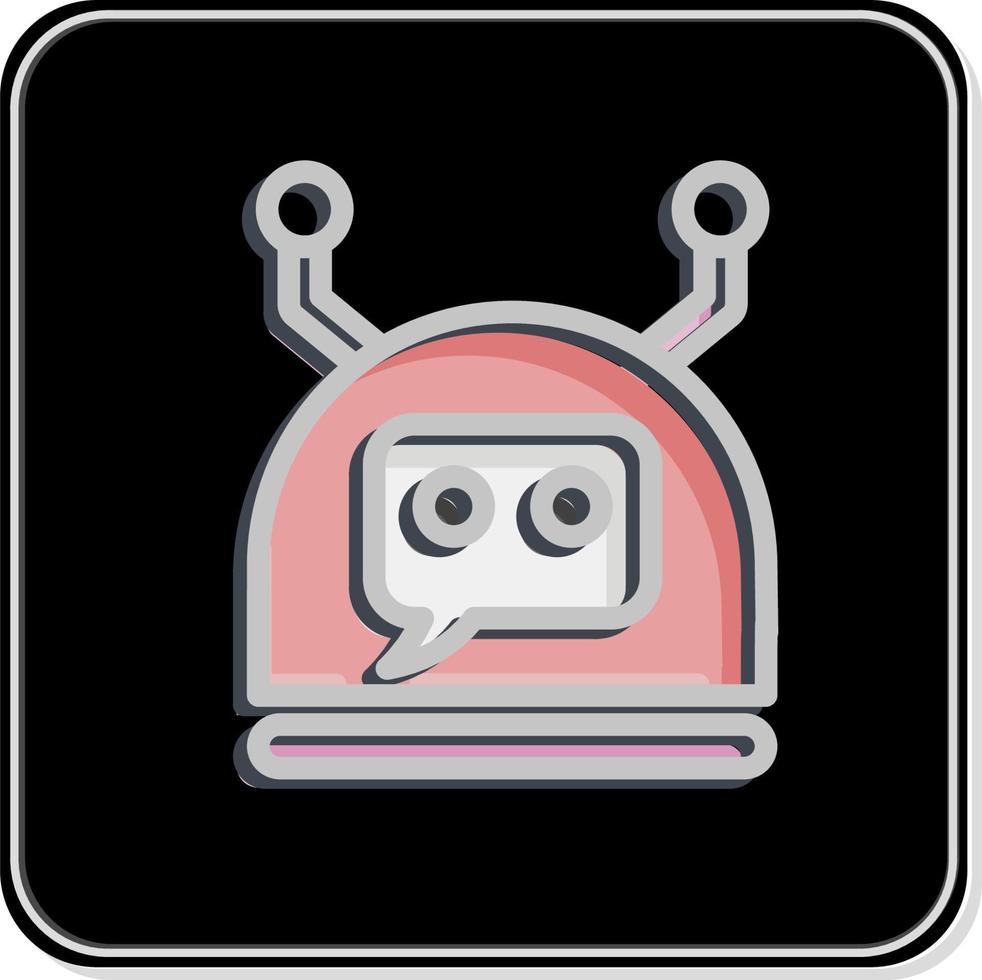 Icon Chatbot. related to Machine Learning symbol. Glossy Style. simple design editable. simple illustration. simple vector icons